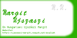 margit ujszaszi business card