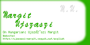 margit ujszaszi business card